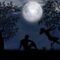 romantic love night moon